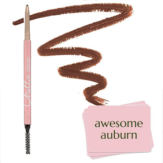 Chella Eye Brow Pencil – Easy-to-Use Brow Definer for Shaping, Filling & Blending – Long-Wear Auburn Eyebrow Pencils for Women with Precise Tip (Auburn)