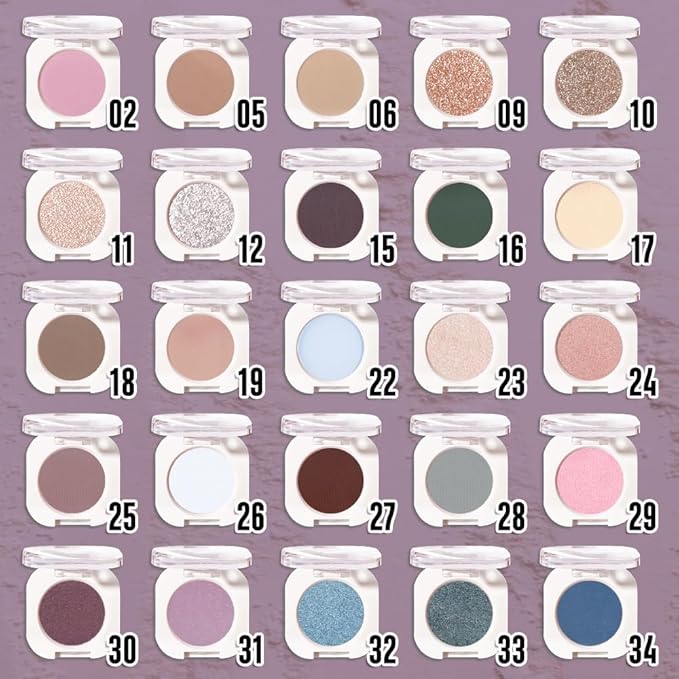 Single Matte Eye Shadow Palette Makeup, Eggplant Matte Eyeshadow for Women, Monochrome Eye Shadow Makeup, Pigmented Waterproof Sombras Para Ojos, Vegan, Talc, Paraben & Cruelty Free, 15