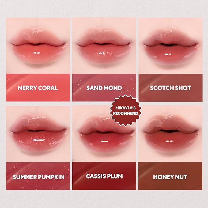 TIRTIR [*Mini Size Waterism Tinted Lip Gloss #10 Heart Berry, 0.06 Fl Oz – Kiss Ready Lipgloss, 12H Long Lasting Non Sticky Natural Tinted Glow Korean Multiuse Cheek and Lip Tint for Women gift