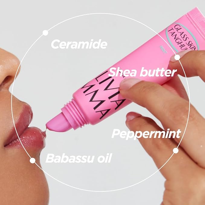 Olivia Umma Mint Glass Skin Tanghulu Liptox - Korean Plumping Lip Balm with Peppermint, Shea Butter & Macadamia Seed Oil - Restore Dry Lips and Shine - Non-Sticky Lip Moisturizer - 10 ml