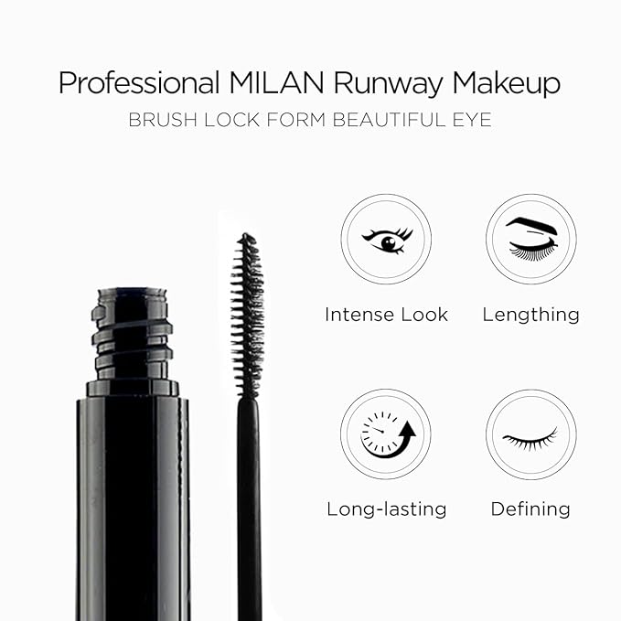Lord & Berry Back in Black Liquid Lightweight Lash Mascara Black for Volume and Length, Long Lasting Moisture, Great For Short Lashes Eye Makeup, Cruelty Free, 0.27 fl oz, Deep Black