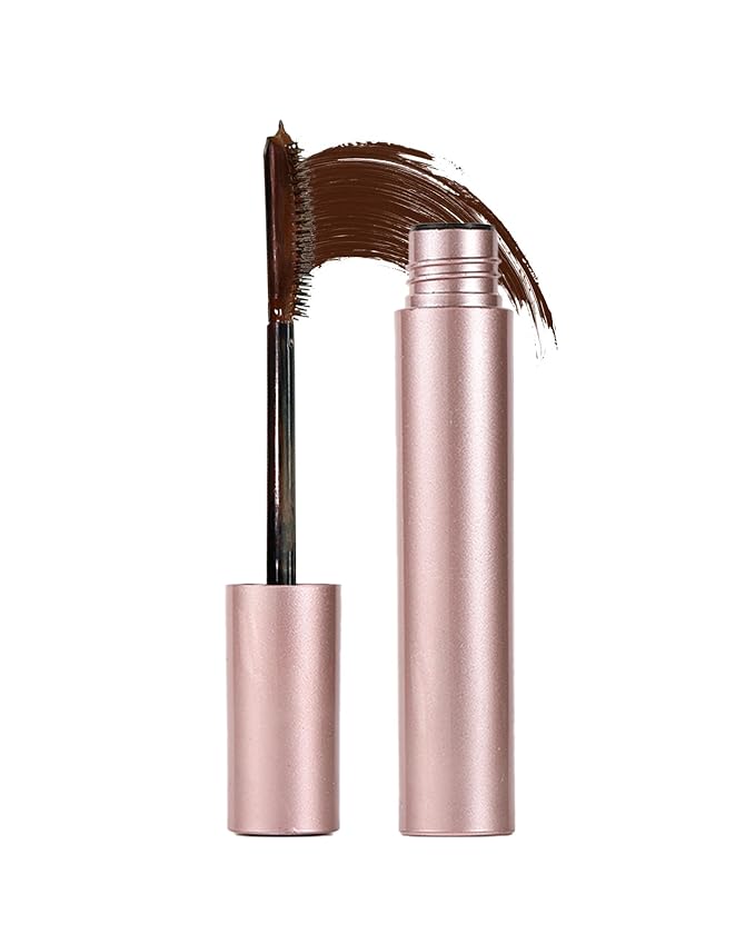 3D Curling Iron Wand Mascara - Volumizing Telescopic Mascara, Waterproof & Smudge-Proof, Liquid Lash Extensions Look, No Clumps, Flakes or Residue, Salon-Like Bold Lashes (Brown)