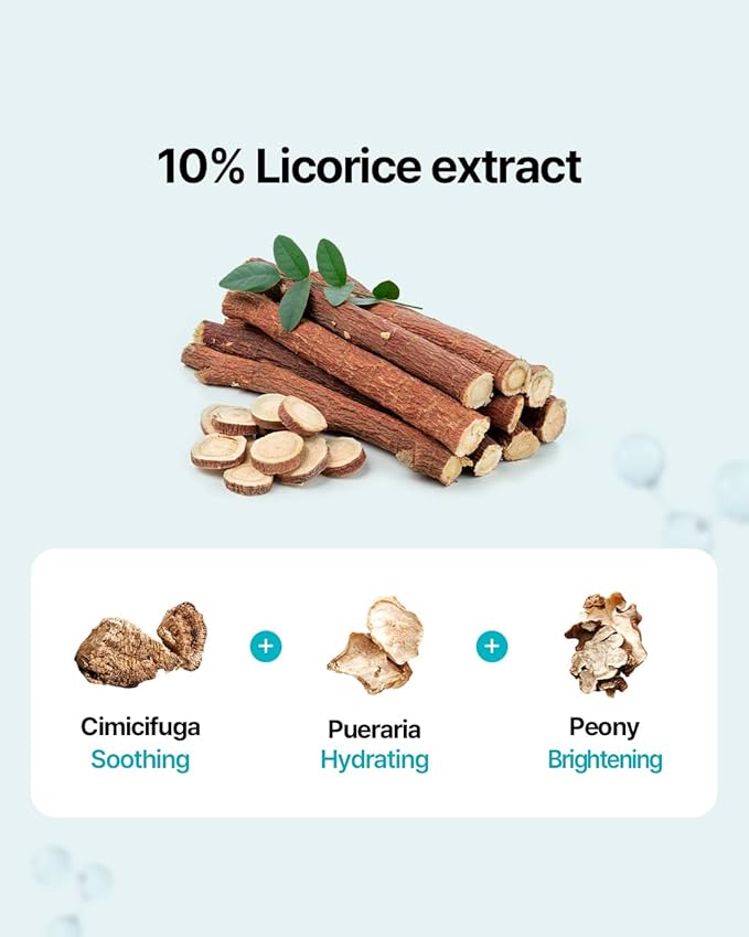 ACWELL Licorice pH Balancing Cleansing Toner 10.14 fl.oz. - PH5.5 Hydrating Makeup Cleansing Astringent - Skin Clearing, Reduce Pigmentation, Acne and Dark Spots