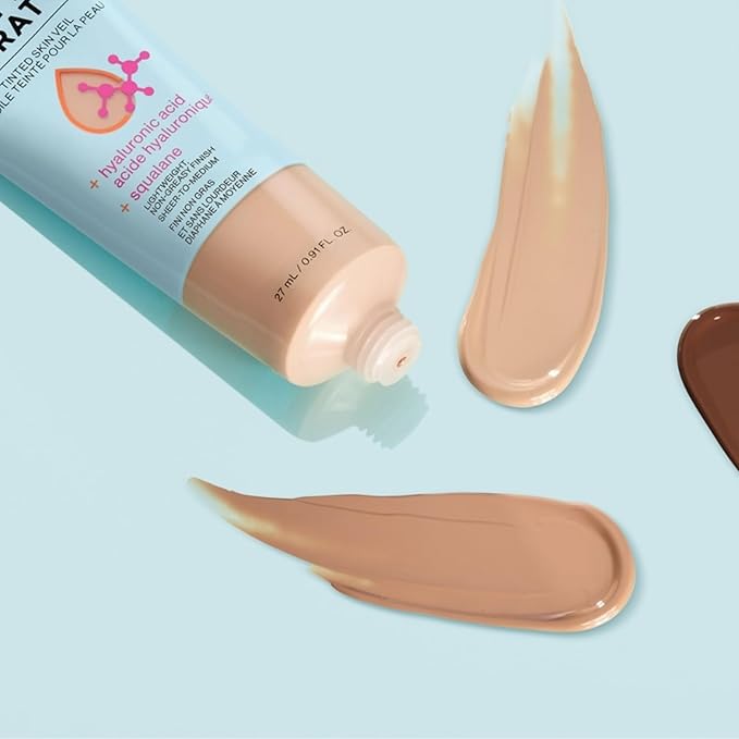 wet n wild Bare Focus Tinted Hydrator Tinted Skin Veil, Lightweight Buildable Coverage with Hyaluronic Acid & Vegan Squalane, Semi-Matte Finish, Cruelty-Free - Medium Tan