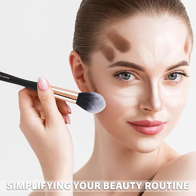 Profusion Cosmetics 3-Piece Artistry Essentials Face Brushes – Makeup Tools for Foundation, Powder & Setting, Vegan & Cruelty-Free Kit