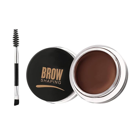 Eyebrow Pomade Brow Gel Pomade,Long Lasting Waterproof and Enhancers Eyebrow Soft Smooth,Eyebrow Makeup Gel with Eyebrow Brush for Girls and Women-Brown