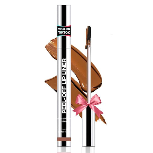 Lip Stain - Peel Off Lip Liner, Long Lasting Lip Liner with Matte Finish, Waterproof & Transfer Proof Lip Gloss, Non-Stick Cup & Highly Pigmented Color, Easy to Use for All Skin Types (Coffee)
