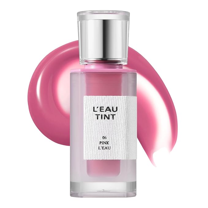 BBIA L’EAU Tint – Glossy & Glow Lip Stain, Watery Lip Tint, Non-Sticky, High Shine Finish, Long-lasting, Vegan, Korean Lip Makeup (06 PINK L'EAU)