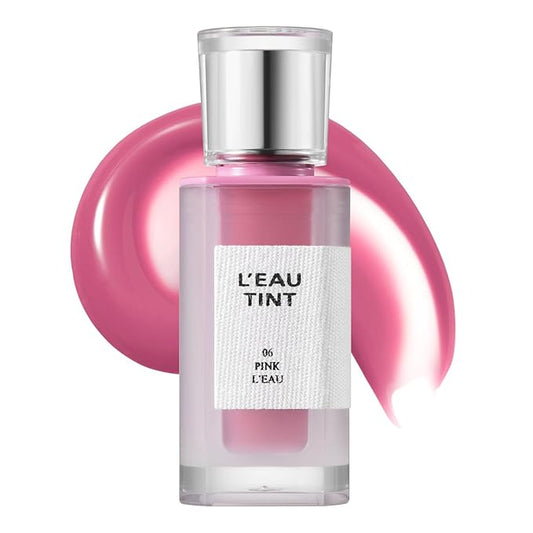 BBIA L’EAU Tint – Glossy & Glow Lip Stain, Watery Lip Tint, Non-Sticky, High Shine Finish, Long-lasting, Vegan, Korean Lip Makeup (06 PINK L'EAU)