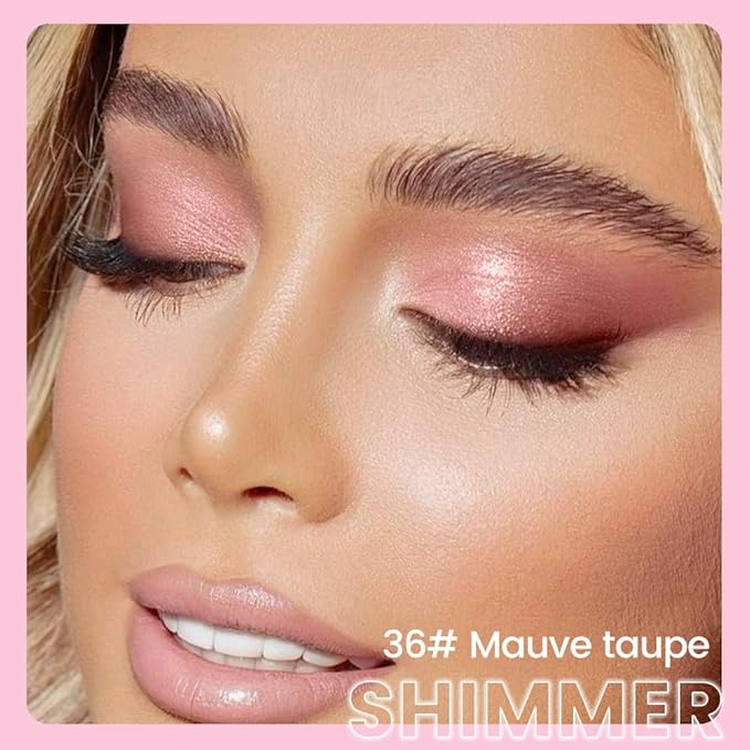 2-in-1 Cream Eyeshadow & Highlighter Stick, Waterproof Rose Brown Shimmer Eye Shadow Pencil for Women, Long-Lasting Pigmented Makeup, sombras para ojos 28