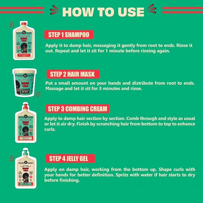 Lola From Rio – Meu Cacho Minha Vida – Moisturizing Jelly Gel for Defined, Bouncy Curls & Waves – Flexible Hold Styling Gel for Curly Hair – 16.91 fl oz
