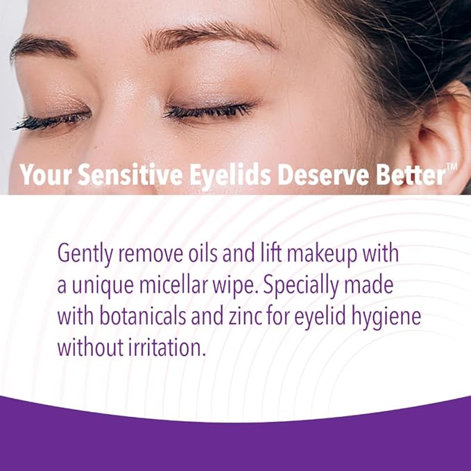 iVIZIA Micellar Eyelid Cleanser for Sensitive Eyelid Cleansing, BAK-Preservative-Free, Rinse-Free, Gently Removes Makeup, 3.3fl oz Bottle Packaging May Vary﻿