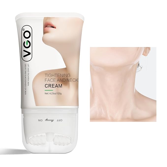 VGO Neck Creams for Tightening and Firming, Face Cream for Anti Aging Moisturizer, Hyaluronic Acid and Retinol Enriched for Neck and Face to Target Fine Lines sagging & Dryness. 4.23 Fl Oz