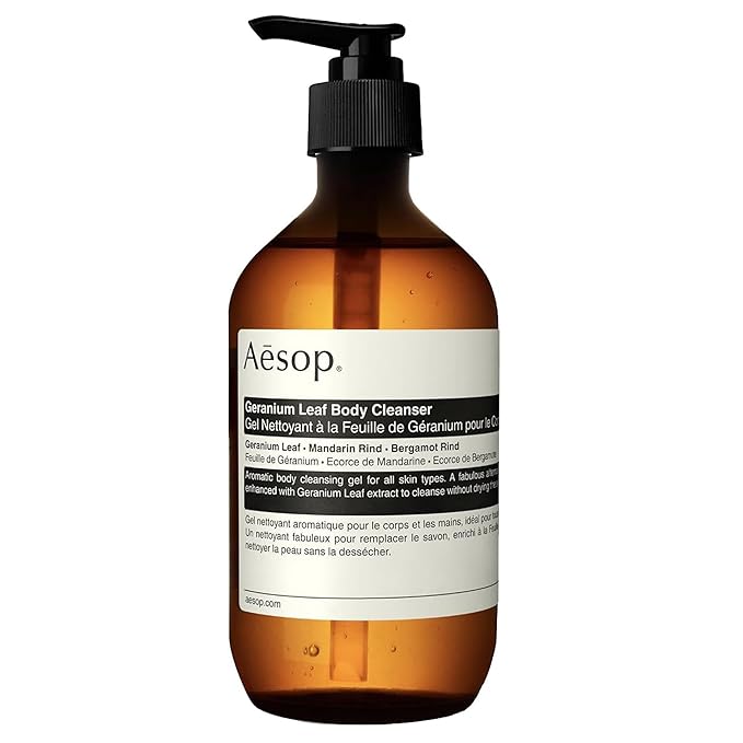 Aesop Geranium Leaf Body Cleanser | Aromatic Botanical Cleanser with Geranium Leaf & Citrus Rind | 500 mL / 16.9 oz