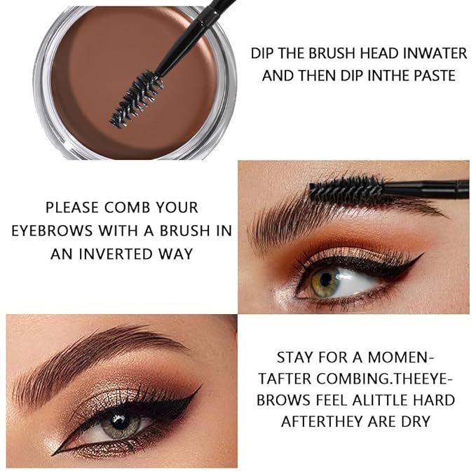 Brow Powder Kit,Long-Lasting Waterproof Two Colors Brow Filler Get Full Defined Natural Brows,Eye Brow Contour Palette with Double-ended Eyebrow Brush,sombra para cejas (MAY-03)