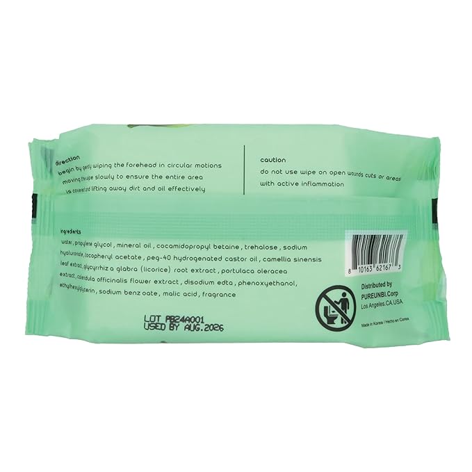 PB & JAY Cleancare Cleansing Wipes – 30 Count – Makeup Remover for Balanced, Refreshed Skin – Hydrating Korean Face Wipes for Sensitive Skin (Green Tea)