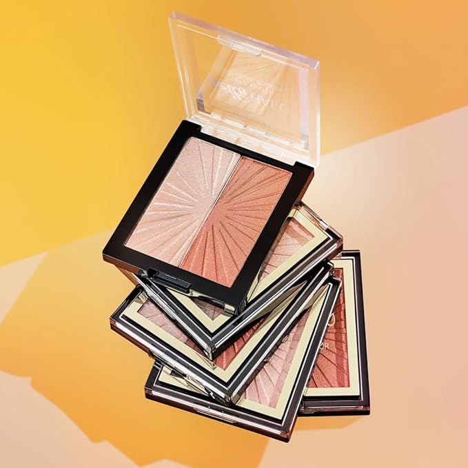 Wet n Wild MegaGlo Blushlighter, Blendable Blush & Highlighter Set, Shimmery Metallic Finish, Highlight Bling