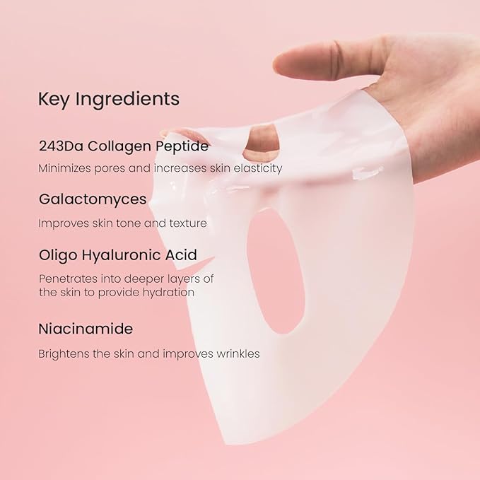 BIODANCE Clear Glow Mask Duo: Bio Collagen & Sea Kelp Real Deep Mask, Gel Face Mask Set for Glass Skin, Pluming, Calming, Korean Skincare Set, Christmas Gift Stocking Stuffers