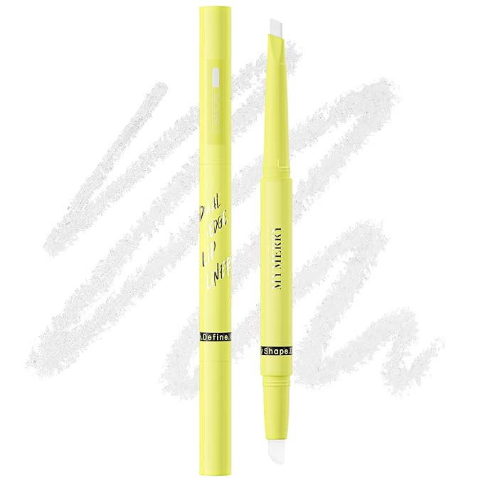 2-in-1 Lip Filler Liner w/Blending Tip, Creamy Matte Lip Pencil for Defining, Shaping & Featherproof Lock, Infused Jojoba Oil & Vitamin E, Vegan & Cruelty-Free, Glacial Veil