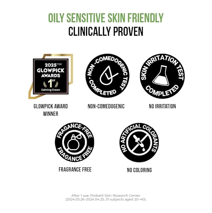 JUMISO D-Panthenol Barrier Soothing Cream - Sensitive Skin Moisturizer with Provitamin B5, 5 Types Ceramides, Centella Asiatica and Squalane - Barrier Repair Korean K-Beauty Face Cream, 2.71oz