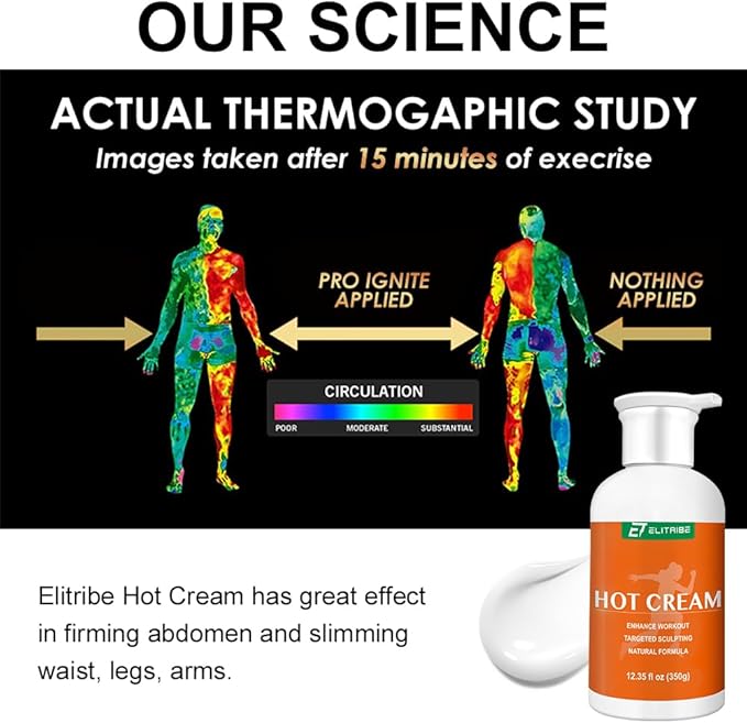 Hot Cream Sweat Enhancer Lotion for Women and Men and Body Sculpting Cellulite Workout Ultra Moisturizing and Invigorating Body Firming Cream with Natural Oils - 12.34 Fluid Ounce