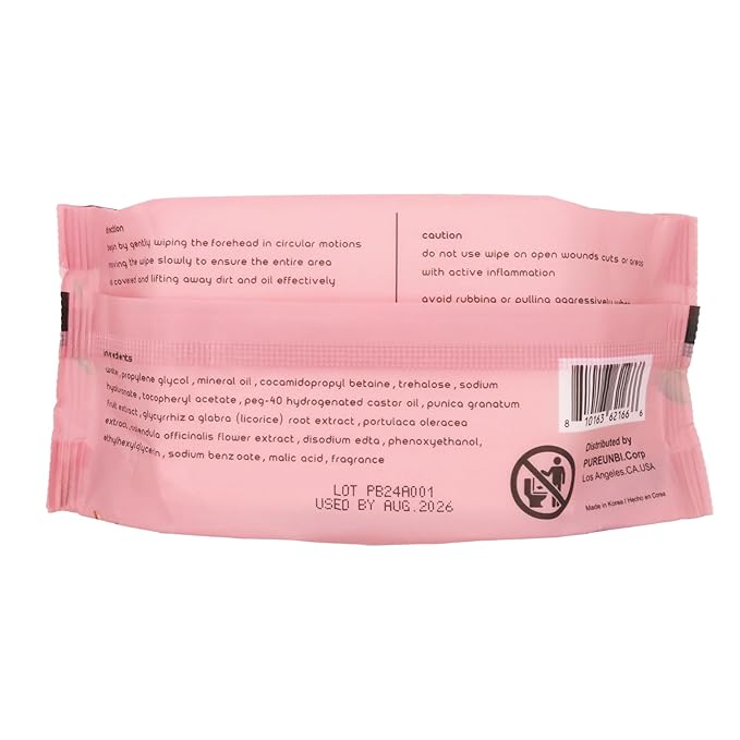 PB & JAY Cleancare Cleansing Wipes – 30 Count – Makeup Remover for Revitalized, Smooth Skin – Hydrating Korean Face Wipes for Sensitive Skin (Pomegranate)