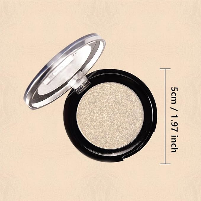 Monochrome Cream Glittle Eyeshadow Palette Makeup, High Pigment Natural Sombras Crema Para Ojos, Champagne Shimmer Single Shimmer Eye Shadow for Older Women, Talc, Paraben & Cruelty Free