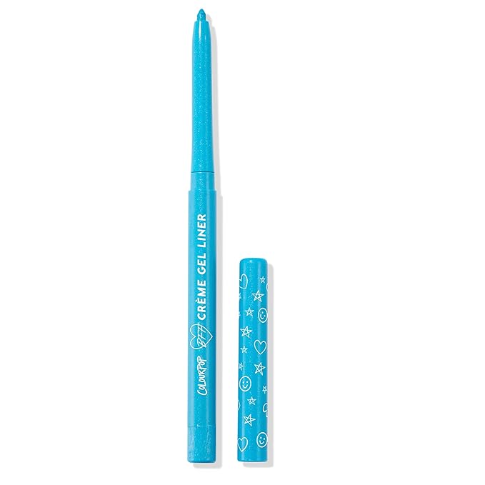 ColourPop Crème Gel Waterproof Eyeliner - 18HR Wear, Ultra-Pigmented Eyeliner Pencil with Matte & Metallic Finishes - Smudge-Proof, Vegan & Cruelty-Free - Crystal Crush (0.01 oz)