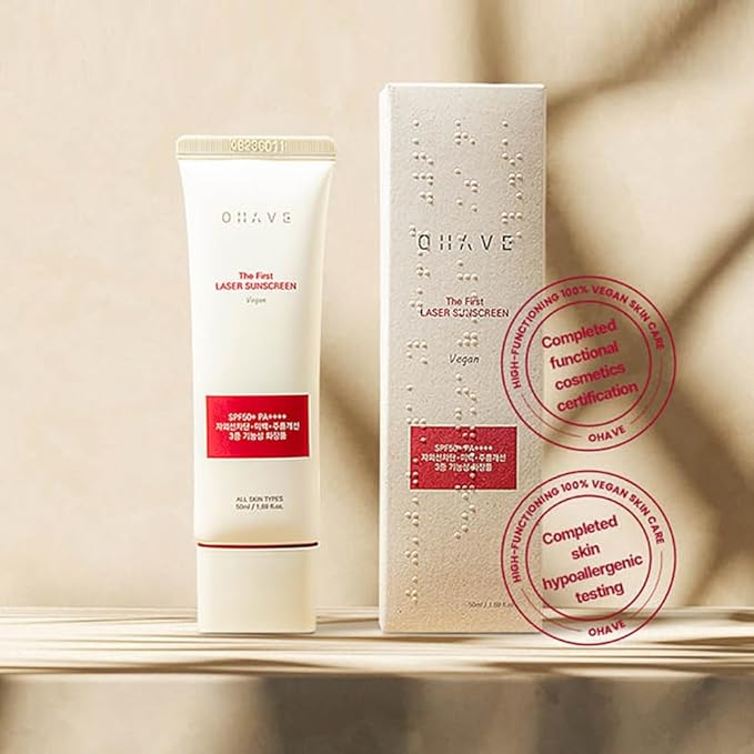 OHAVE Sunscreen SPF 50+ PA++++ Broad Spectrum Sunblock | Lightweight, Non-Greasy & Water-Resistant | Moisturizing UV Protection for Face & Body | UVA/UVB Defense | For Sensitive & All Skin Types