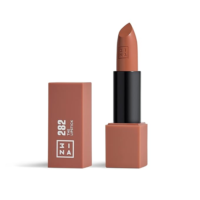 3INA The Lipstick - Moisturizing Lipstick for Women - Semi-Matte Satin Finish with 5-Hour Long Wear - Highly Pigmented and Comfortable - 282-0.16 oz