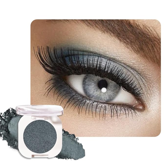 Single Glitter Shimmer Sparkle Eye shadow Palette Makeup, Dark Teal Glitter Eyeshadow for Women, Pigmented Waterproof Sombras Para Ojos, Vegan, Talc, Paraben & Cruelty Free, 33
