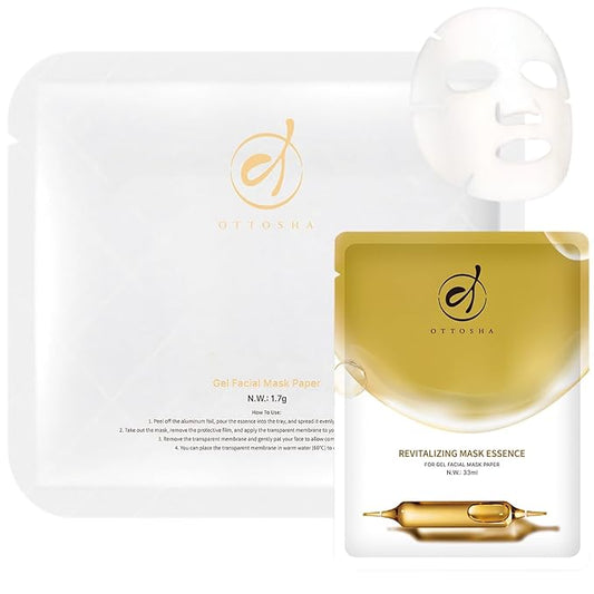 Bioactive Collagen Face Mask,Separated Serum Gel 33ml And Powder Membrane, Real Deap Skin Care Beauty SPA,Hydrating,Repairing,Revitalizing, Anti-Aging (1 pair)