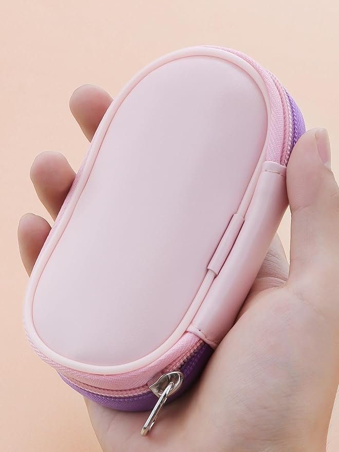 Glamberry Portable Mini Travel Makeup Brushes Set,10pcs Pink Easy-taken Cosmetic Brushes Kit with Brush Pouch, On the Go Cute Short Makeup Brush Small Travel Essentials for Women, Girls