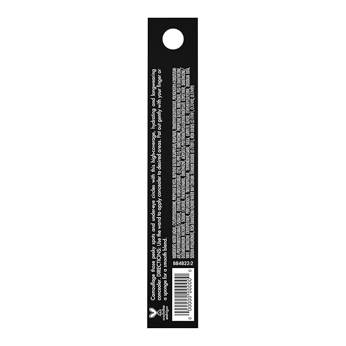 e.l.f. Hydrating Camo Concealer, Covers Blemishes & Under-Eye Circles, Full-Coverage & Delivers A Satin Finish, Vegan & Cruelty-Free, Deep Cinnamon