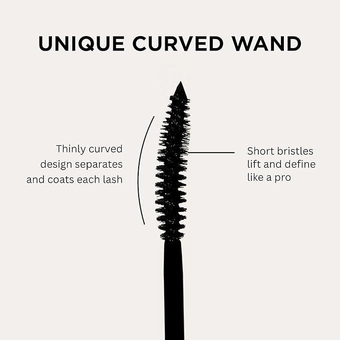 HALEYS Re-veal Lash Extension Mascara – Lengthening, Curling, Defining Black Mascara for Short and Straight Lashes – Smudge Proof, Non-Clumping, No-Flake Formula for Fuller, Longer Lashes