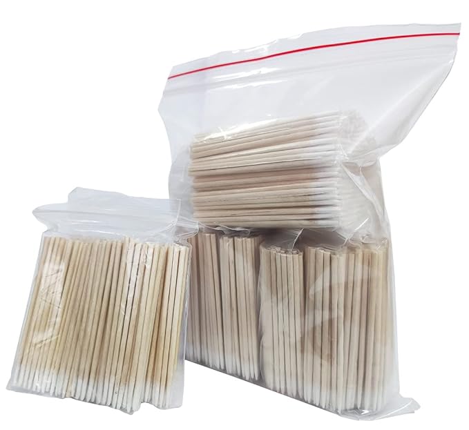 GSA 1500 Count Microblading Cotton Swab, Cotton Swabs Pointed Tip, Cotton Swabs Wood Sticks, Cotton Tipped Applicator, Tattoo Permanent Supplies, Makeup Cosmetic Applicator Sticks (15 packets)