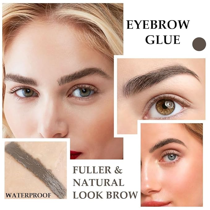 Tinted Thickening Brow Mascara,Brow Fast Sculpt,Waterproof, Transfer-proof, Brush to Fill in Eyebrows and Cover Gray Hairs - Cruelty Free - Light Medium Brown (2pcs 02 Cool Blonde)
