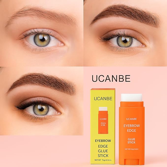 UCANBE Eyebrow Pen - Eyebrow Pencil 3-in-1 Eye Brow Pencils for Women & brow glue,waterproof eyebrow pencil,eye brow gel,Long-Lasting Dual-Sided Brow Pencil with 3 Types Tips,02Light Brown