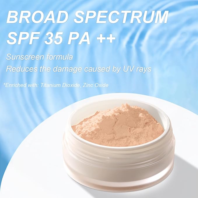 Mineral Powder Foundation, SPF 35, Talc-Free Lightweight Loose Powder for a Smooth & Matte Finish - Medium Coverage, Skin-improving Mineral Foundation (#06 Medium Beige Foundation Makeup)