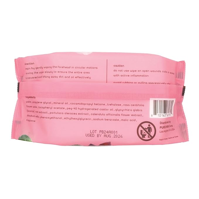 PB & JAY Cleancare Cleansing Wipes – 30 Count – Makeup Remover for Soft, Balanced Skin – Hydrating Korean Face Wipes for Sensitive Skin (Rose Water)