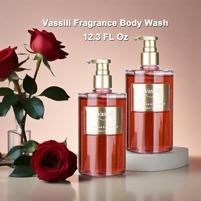 Vassili Body Wash for Women, Long-Lasting Fragrance Shower Gel, Moisturizing & Gentle for All Skin Types, Easy Rinse, 24.6 Fl Oz, 2-Pack (Lush Reverie)