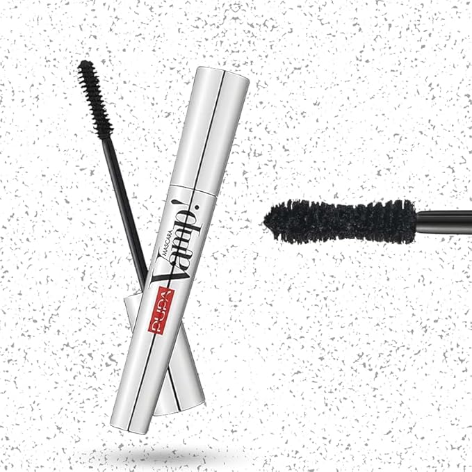 Pupa Milano Vamp! Exceptional Volume Mascara - Exaggerated Lashes with Oversize Volume - Revolutionary in Performance and Formula - Creamy Texture with a Restructuring Effect - 100 Black - 0.183 Oz