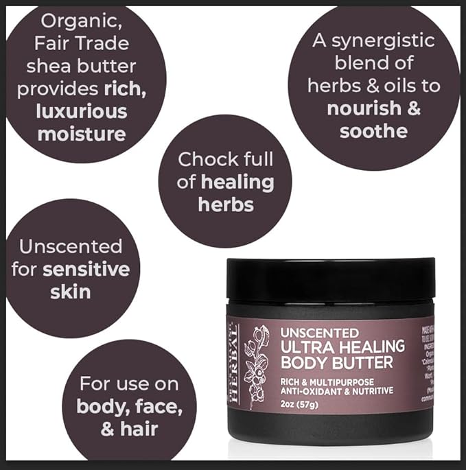 Ora's Amazing Herbal Salve & Butter Set for Dry Skin, Eczema Cream Treatment, Touchy Skin Salve, Ultra Healing Body Butter, Organic Calendula for Skin, Herbal Salves, Unscented Skincare