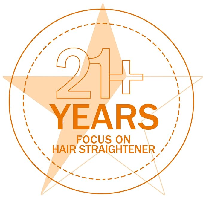 K&K Thermal Brush, 1.5 Inch Heated Round Comb, Professional Heated Curling Ceramic Tourmaline Ionic Curling Iron, Hot Styling Volumizing Brush, Dual Voltage, Orange
