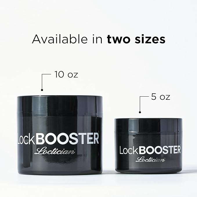 Style Factor Lock BOOSTER Loctician Silver Premium Pomade with Biotin – Max Hold, Expert Styling Gel for Locs, Twists, Braids – for All Hair Types 10.1 oz