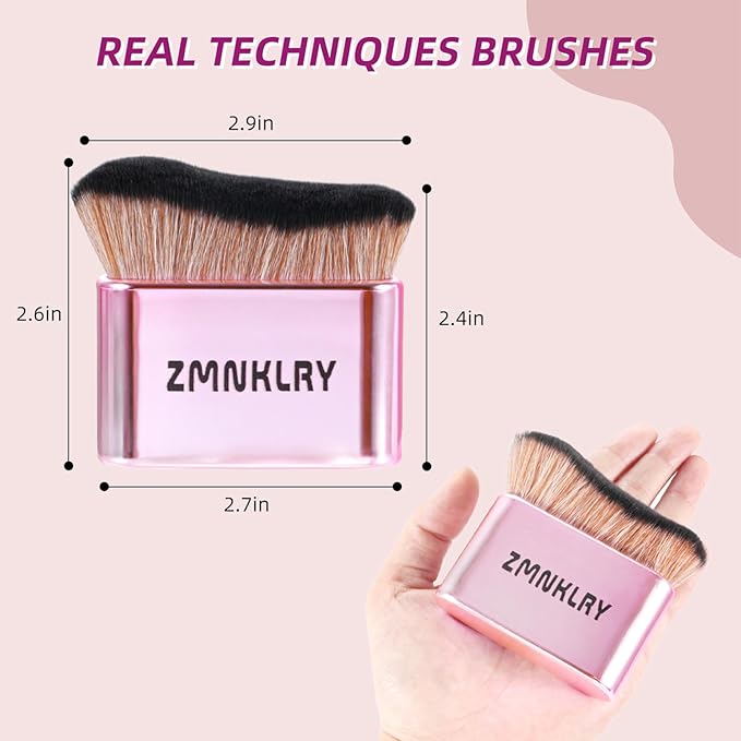 Bronzer Brush, Rose Kabuki Brush, Sun Protection Body Bronzer,Self Tanning Mitt Applicator