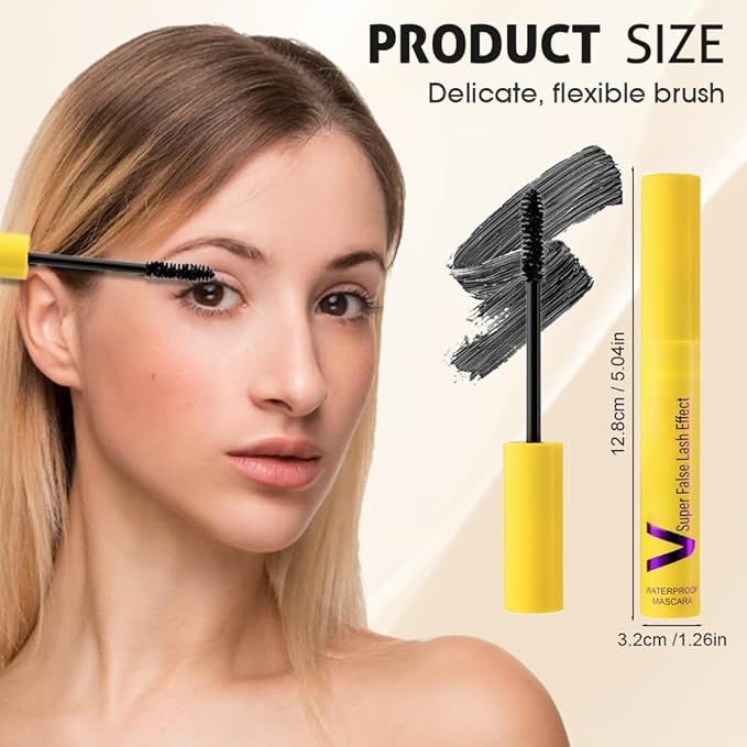 Bubble Mascara, 2025 Upgrade Waterproof Tubing Mascaras, Long-Lasting Mascara Clump-Proof Enhances the Natural Look, Can be Layered to Boost Curl, Length Formula for Bold (1Pcs)