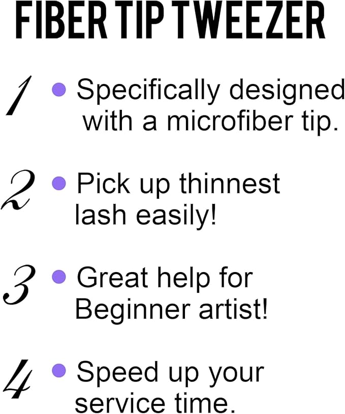 Fiber Tip Lash Tweezers For Eyelash Extension 4 Pcs Tweezers Professional Artist Tech Work Kit Tools,Best Volume Eyelash Extensions Precision 90 45 Degree(White Silver)