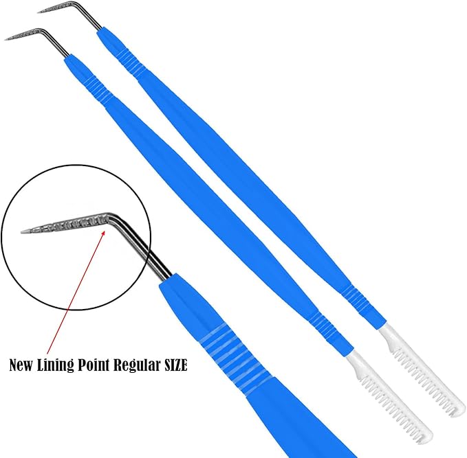 Eyelash & Brow Lamination Tools Kit - Blue Metal Eyelash Perm Tool & Separator for Lash Extensions & Lift