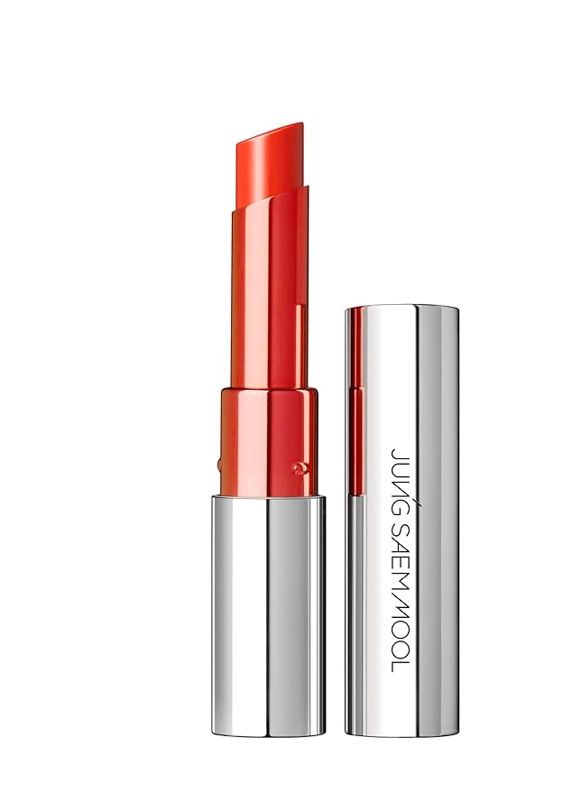 JUNG SAEM MOOL New Classic Glaze Lipstick 2.3g, High-Shine Slim Lipstick with Volumizing Menthol, Lightweight Non-Sticky Glassy Finish, Nourishing Lip Care, Korean Lip Makeup (Dewey Tangerine)